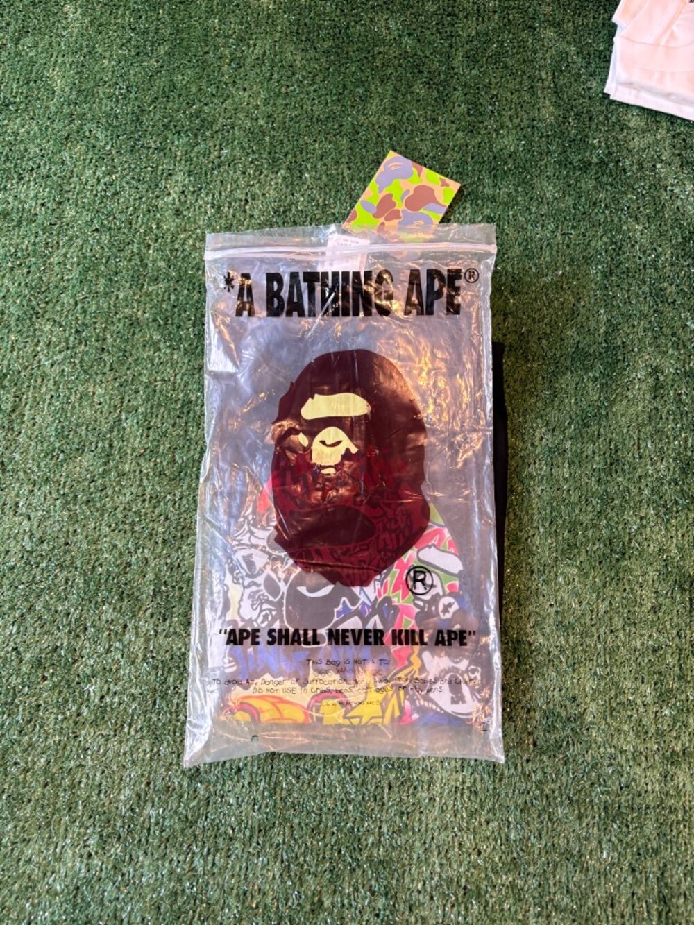 BAPE Black Graffiti Ape Head Graphic Tee - Picture 5 of 5
